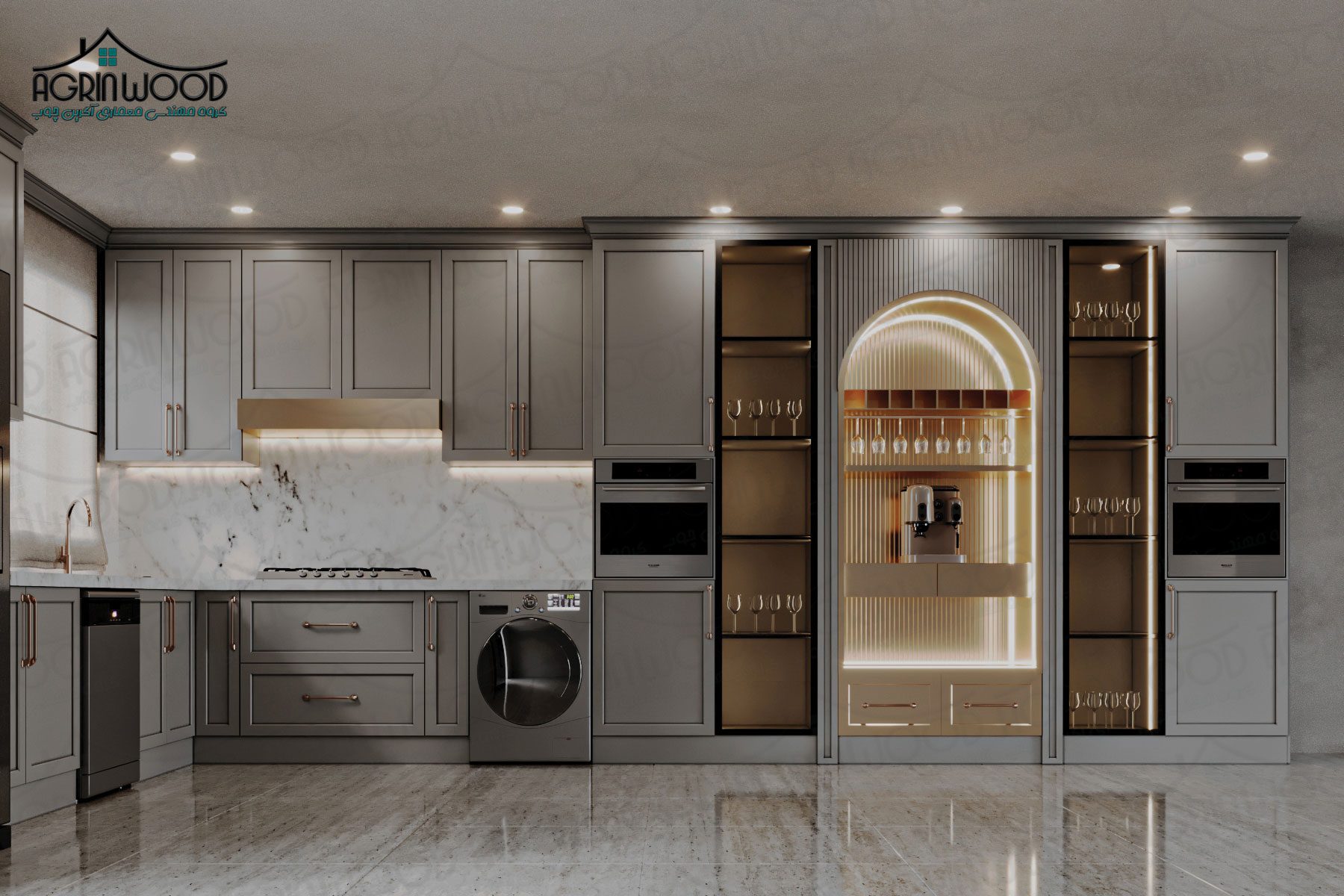 نوآوری جدید کابینت روکش چوب