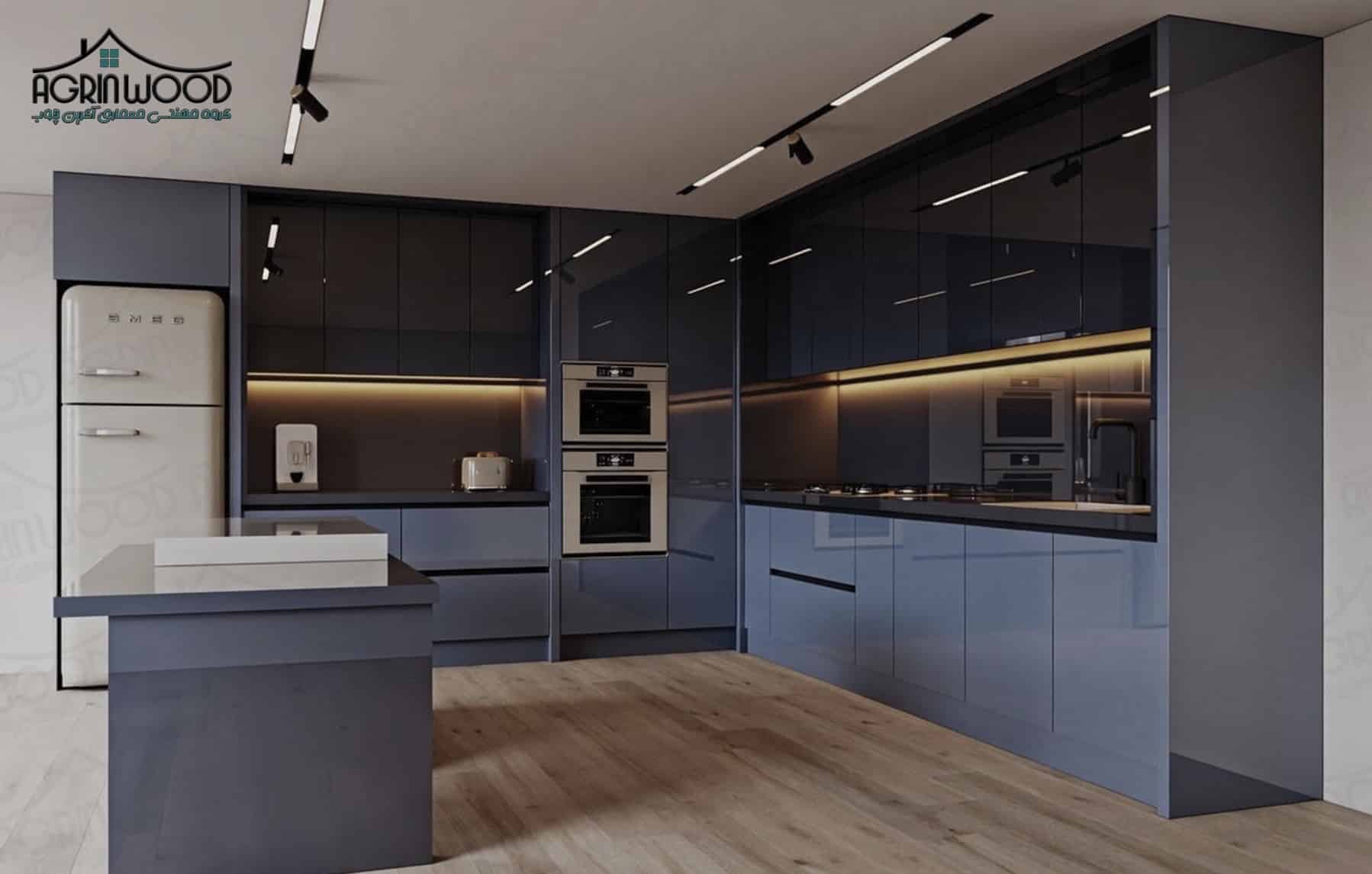 کابینت های گلاس سرمه ای