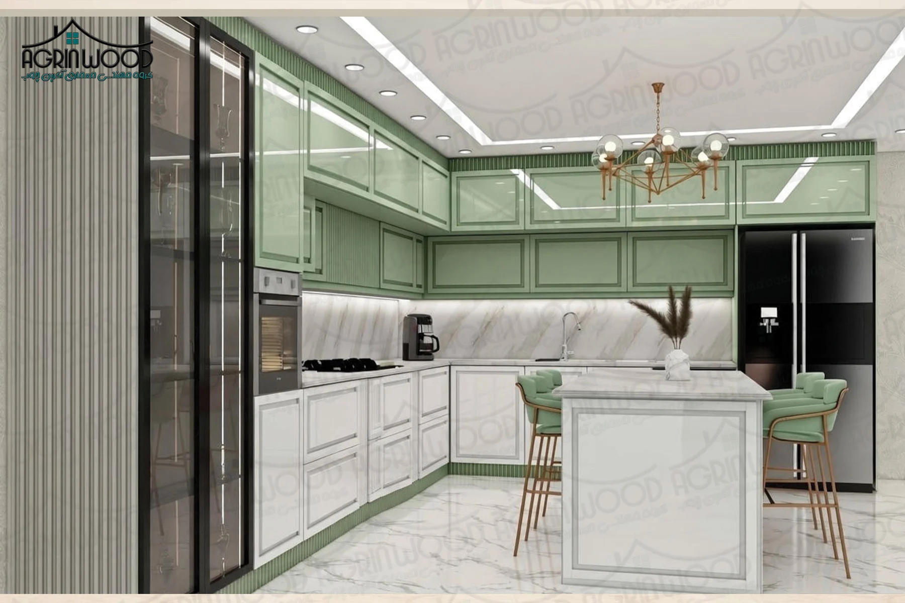 تأثیر رنگ کابینت در زیبایی فضای آشپزخانه