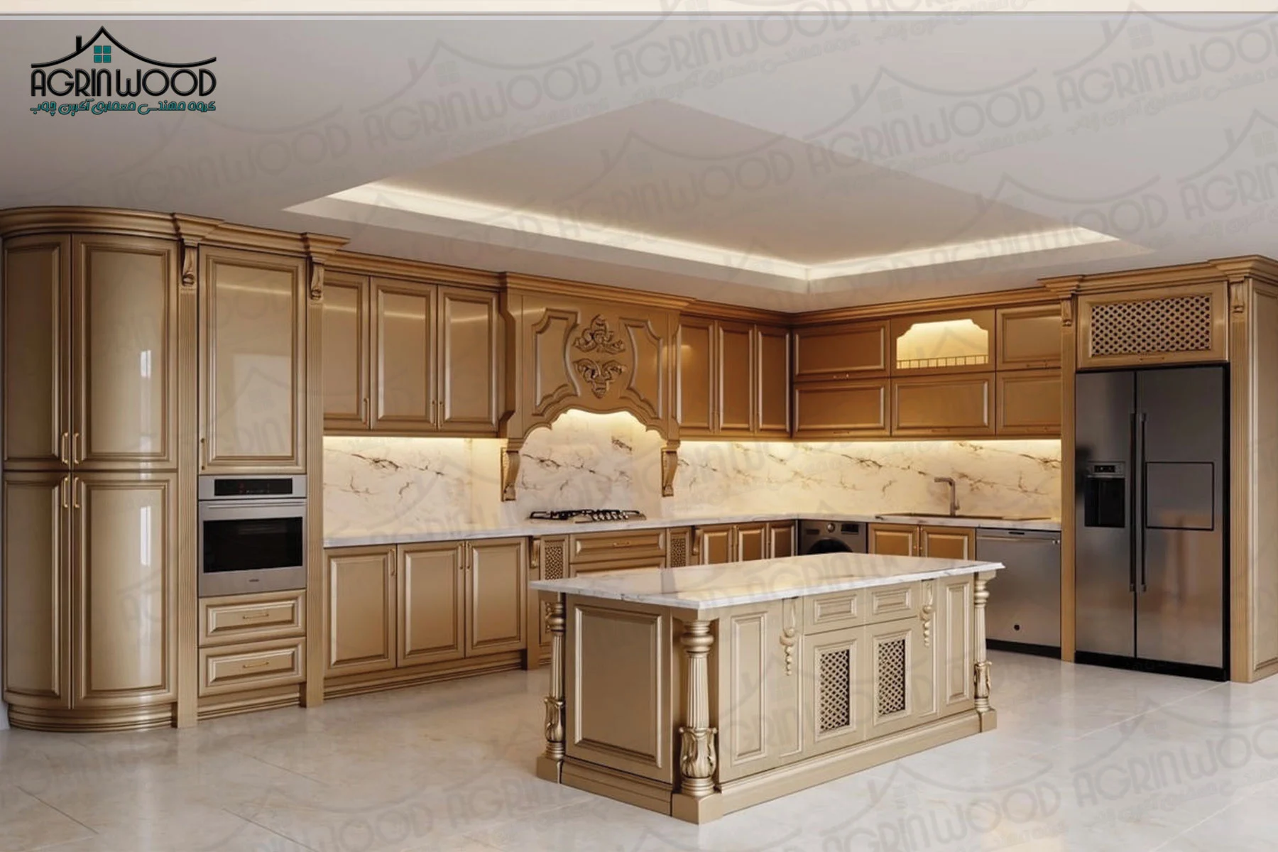 نقش نورپردازی در جلوه کابینت آشپزخانه نقش نورپردازی در جلوه کابینت آشپزخانه