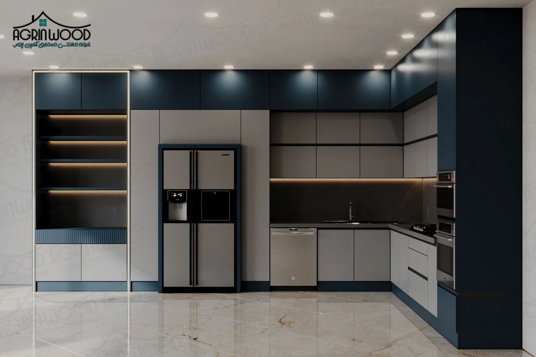 تأثیر رنگ کابینت در زیبایی فضای آشپزخانه