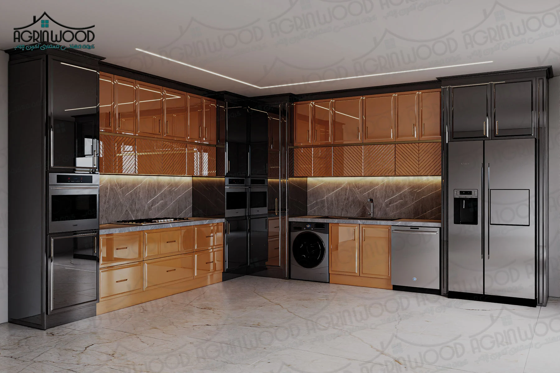 کابینت تیره مناسب چه آشپزخانه هایی است