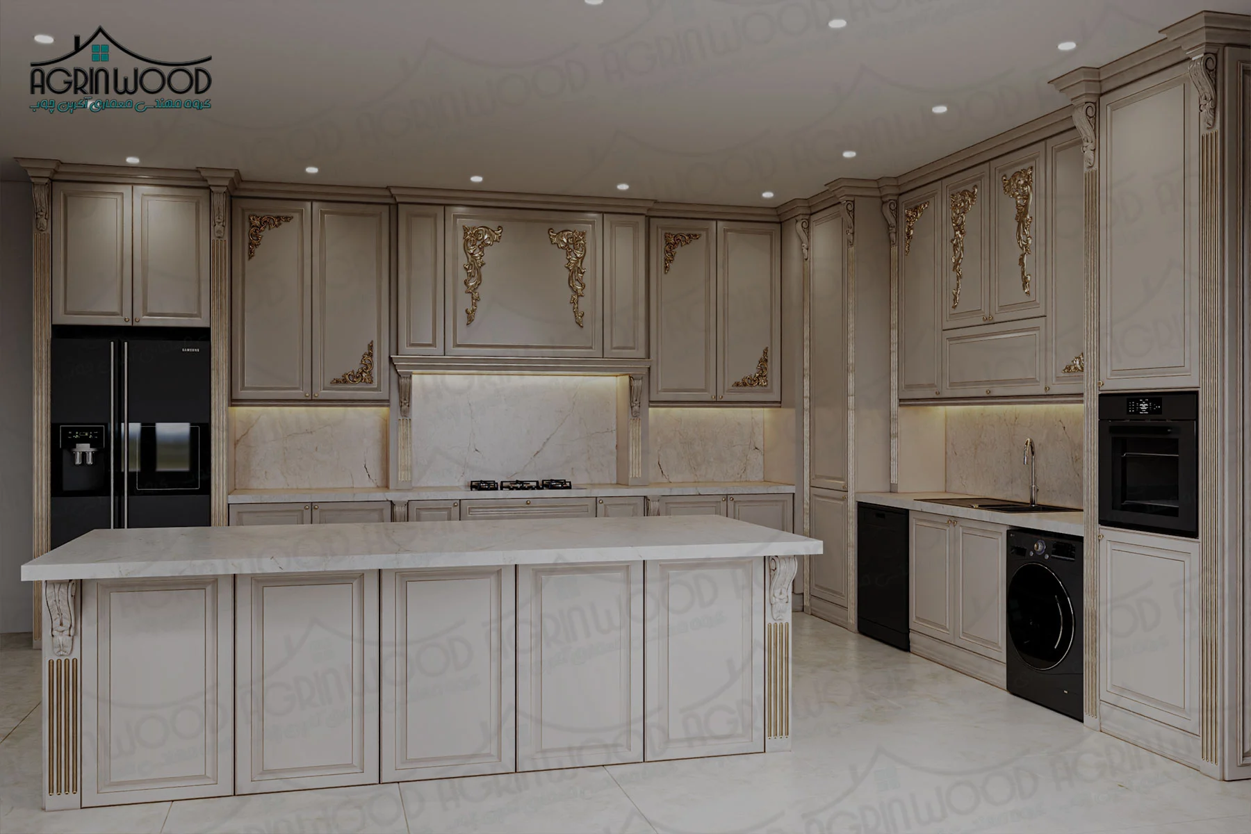 تأثیر چیدمان کابینت در افزایش فضای آشپزخانه تأثیر چیدمان کابینت در افزایش فضای آشپزخانه