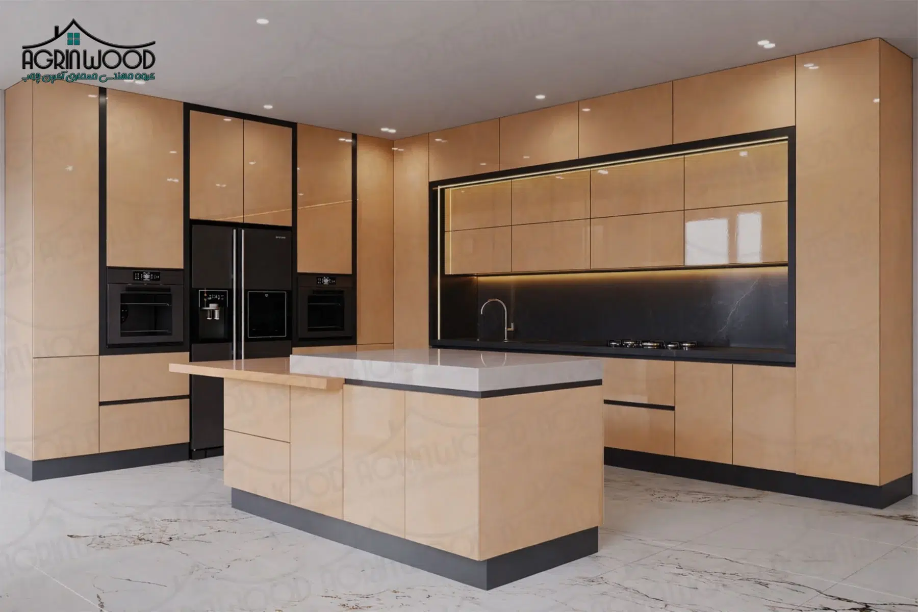 کابینت ملامینه نارنجی