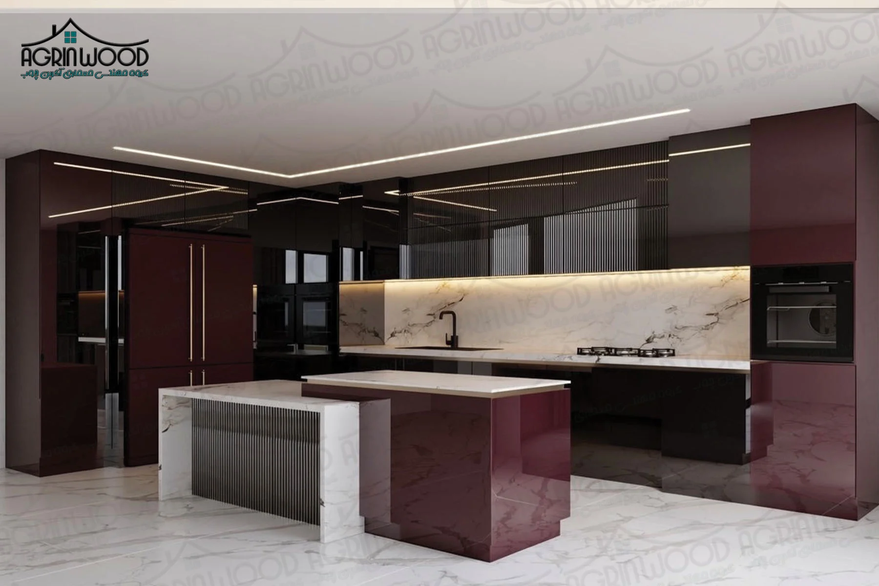 بررسی کابینت بدون دستگیره در آشپزخانه مدرن