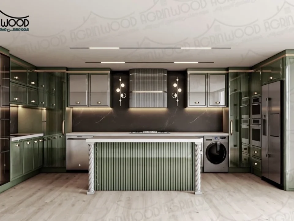 تأثیر چیدمان کابینت در افزایش فضای آشپزخانه