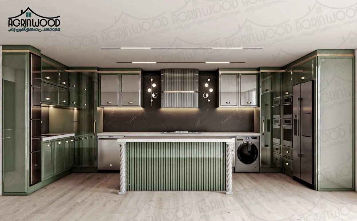 تأثیر چیدمان کابینت در افزایش فضای آشپزخانه