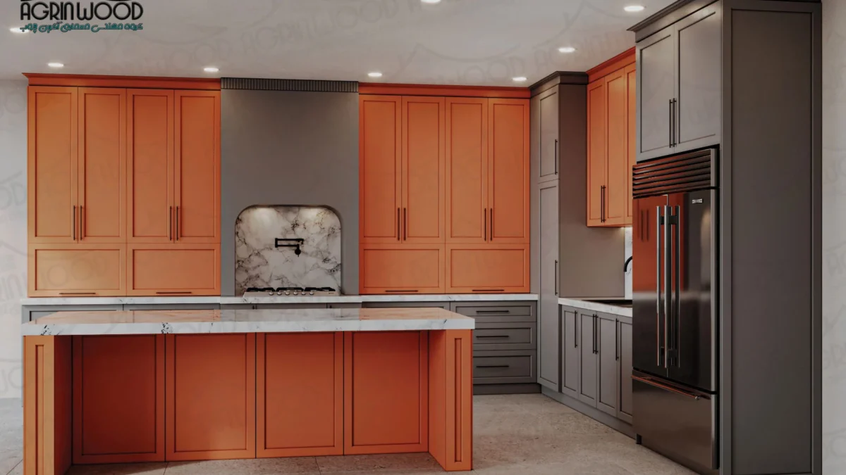 کابینت کف تراش نارنجی