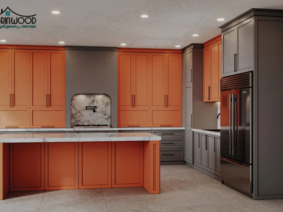 کابینت کف تراش نارنجی