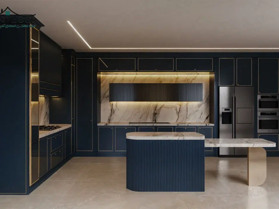 کابینت نئوکلاسیک سرمه ای