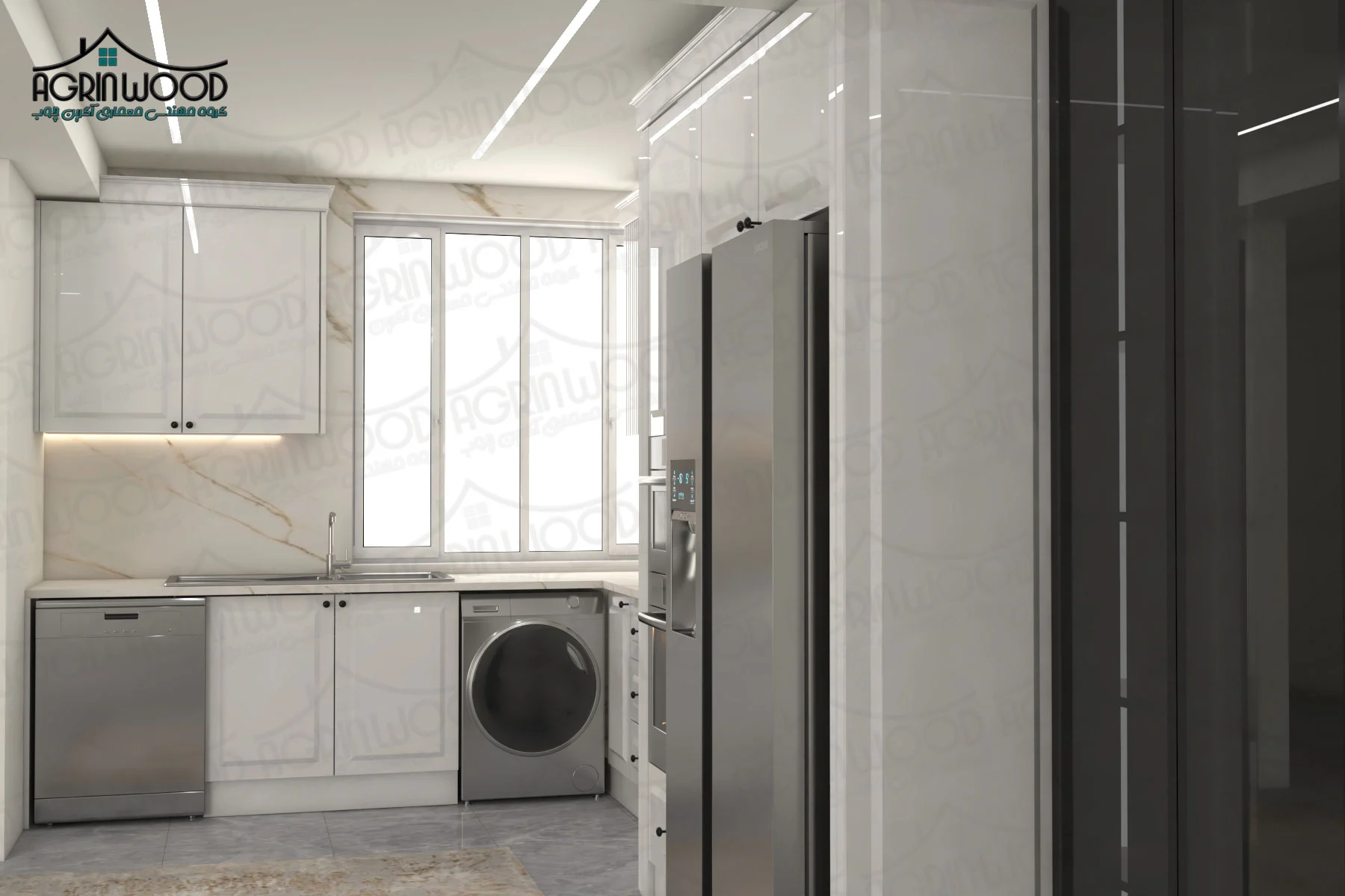 نقش نورپردازی در جلوه کابینت آشپزخانه نقش نورپردازی در جلوه کابینت آشپزخانه