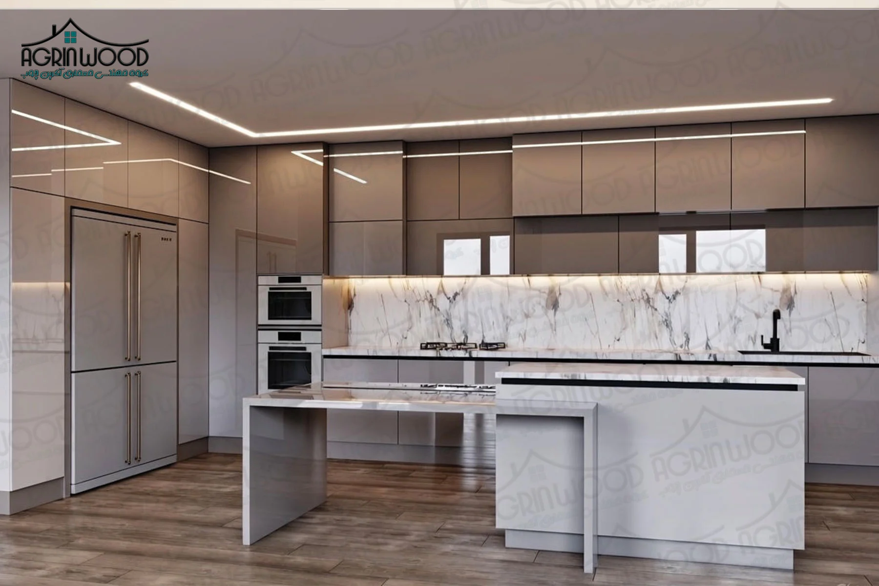 بررسی کابینت بدون دستگیره در آشپزخانه مدرن بررسی کابینت بدون دستگیره در آشپزخانه مدرن