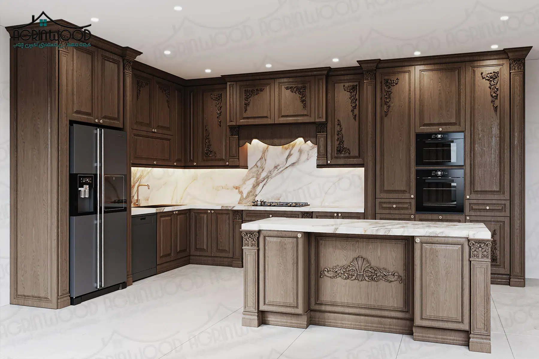 کابینت ممبران طرح چوب
